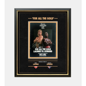 Rare Dual Signed Sugar Ray Leonard & Donny Lalonde Programme - Framed