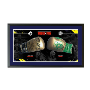 Tyson Fury & Deontay Wilder Signed Gloves - Framed Display