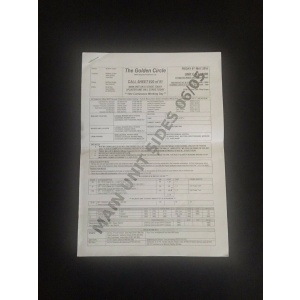 Kingsman 2 The Golden Circle original production used A5 studio call sheet