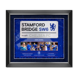 John Terry Signed Chelsea Framed Street Sign