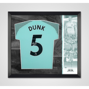 Lewis Dunk Signed Brighton Away 2021/22 Shirt - Standard Frame