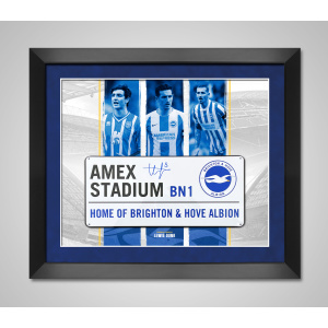 Lewis Dunk Signed Brighton Street Sign - White - Frame 2