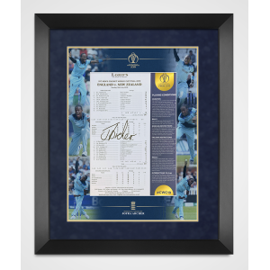 Jofra Archer Signed England World Cup Scorecard Display
