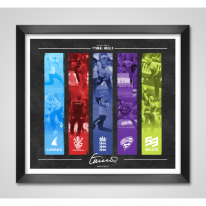 Tymal Mills Signed Limited Edition Career Montage Photo Display