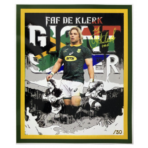 Faf De Klerk Signed 2019 Rugby World Cup Montage 2