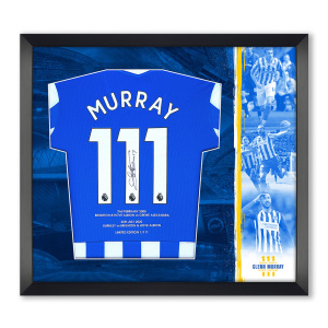 Glenn Murray Signed Brighton Shirt - Standard Frame - Black