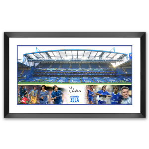 Gianfranco Zola Limited Edition Signed Panoramic Photo Frame