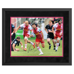 Danny Care Signed Harlequins 16x12 Landscape Photo 1 - Basic Frame