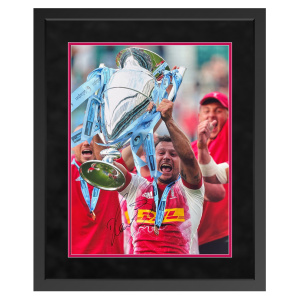 Danny Care Signed Harlequins 16x12 Portrait Photo - Basic Frame