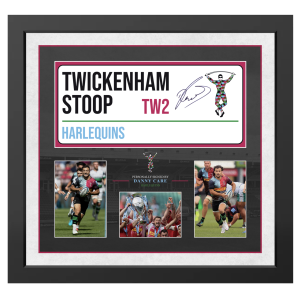 Danny Care Signed Harlequins Street Sign - Deluxe Frame