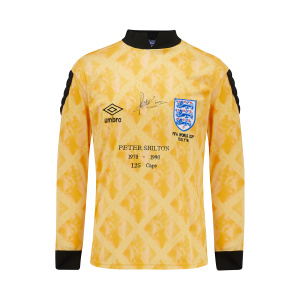 Peter Shilton Signed England Shirt - Italia 90 - Front