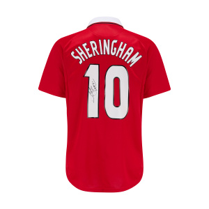 Teddy Sheringham Signed Manchester United Shirt