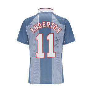 Darren Anderton Signed England Euro 96 Shirt - Away