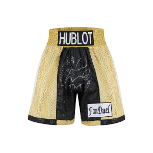 Floyd Mayweather Jr. Signed Trunks - Extra Inscription