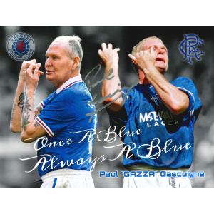 Paul Gascoigne Signed Rangers Montage Photo 1