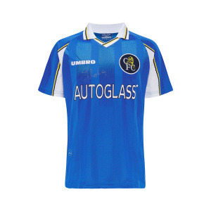 Gianfranco Zola 1997-1999 Chelsea Signed Shirt - Front