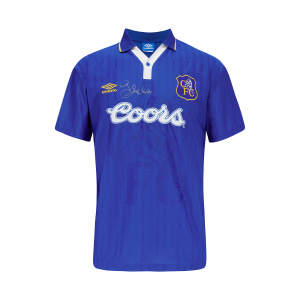 Gianfranco Zola 1995-1997 Chelsea Signed Shirt - Front