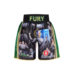 Tyson Fury Signed Trunks vs Deontay Wilder 3 - Back