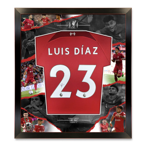 Luis Diaz Signed & Framed Liverpool Shirt