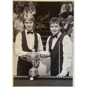 Dual Signed Stephen Hendry & Jimmy White A3 Photo