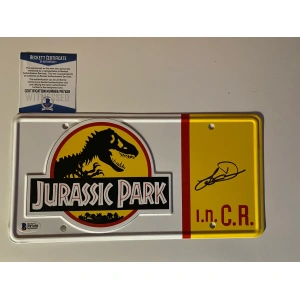 Laura Dern Jurassic Park signed License plate