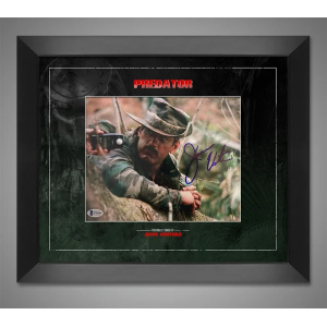 Jesse Ventura Predator Signed Photo Display