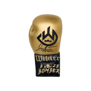 Deontay Wilder Signed Glove - Gold & Black