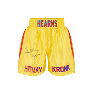 Thomas Hearns Signed Trunks 2