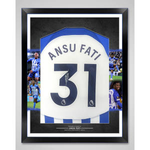 Ansu Fati Signed Brighton & Hove Albion Shirt