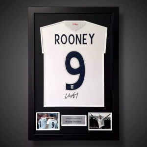 Wayne Rooney Hand Signed Framed England Shirt 2003/05 With COA