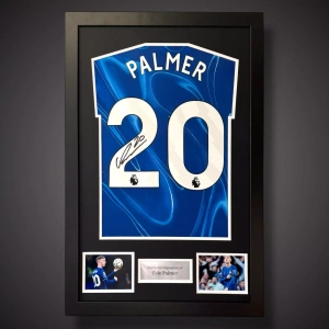 Framed Cole Palmer Chelsea 2024/25 Hand Signed Football Shirt With COA