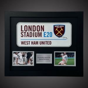Framed Jarrod Bowen Hand Signed West Ham Street Sign