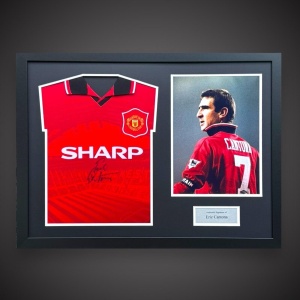 Eric Cantona Manchester United Hand Signed Framed Shirt And Photo