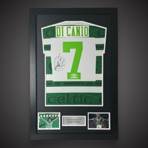 Framed Celtic Hand Signed Shirt By Paolo Di Canio