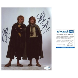 Dominic Monaghan & Billy Boyd | Lord Of The Rings Hobbits Signed 10x8 Photo 2