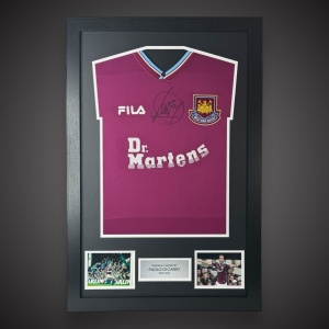 West Ham United Hand Signed & Framed Shirt By Paolo Di Canio