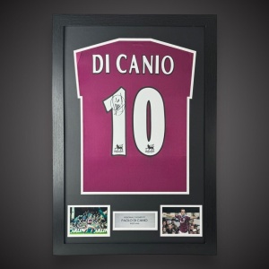 Framed West Ham United Hand Signed Shirt By Paolo Di Canio
