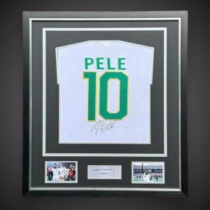 Football Legend Deluxe Framed Hand Signed Pele Football Shirt 2