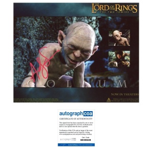 Andy Serkis “The Lord Of The Rings” AUTOGRAPH ‘Gollum’ Signed 10x8 Photo