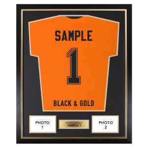 DIY Shirt Framing - Black & Gold