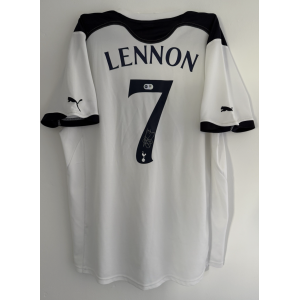 Aaron Lennon Tottenham Hotspur 2010/11 Home Shirt Signed ACG Authentication
