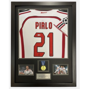 Andrea Pirlo Ac Milan Signed Shirt FRAMED *EXACT VIDEO PROOF* RARE ACG Authentication