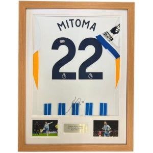 Kaoru Mitoma Brighton Signed Shirt Framed *EXACT VIDEO PROOF OF SIGNING*