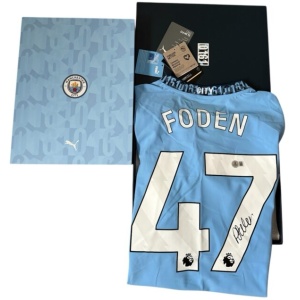 Phill Foden Manchester City Signed Shirt *BECKETT COA* PLAYER EDITION SHIRT RARE